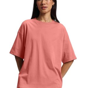 Pure Cotton Women Half Sleeve Dark Beige T-Shirt