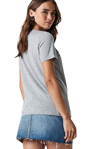 Plain Cotton Women Grey T-Shirts - Image 2