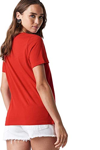 Plain Cotton Women Red T-Shirts - Image 2