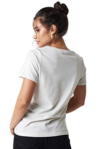 Plain Cotton Women White T-Shirts - Image 2