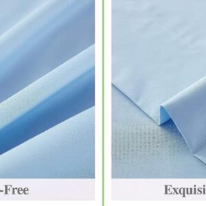 Solfru Microfiber Bedsheet for Double Bed, Sky Blue Color