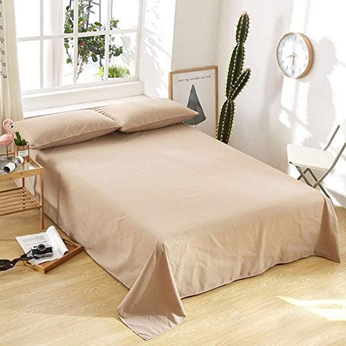 Solfru Double Beige Bedsheet with 2 Pillow Cover