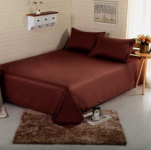 Solfru Double Brown Bedsheet with 2 Pillow Cover
