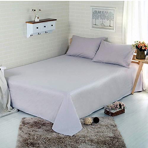 Solfru Double Grey Bedsheet with 2 Pillow Cover