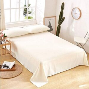 Solfru Double Ivory Bedsheet with 2 Pillow Cover