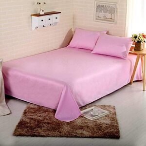 Solfru Double Pink Bedsheet with 2 Pillow Cover