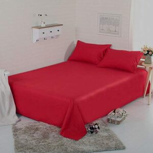 Solfru Double Royal Maroon Bedsheet with 2 Pillow Cover