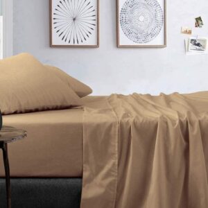 Solfru Cotton Double Bedsheet,2 Pillow Cover, Plain Camlin