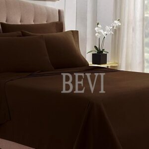 Solfru Double Bedsheet with 2 Pillow Cover Brown