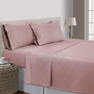 Solfru Double Bedsheet with 2 Pillow Cover,Onion Peach