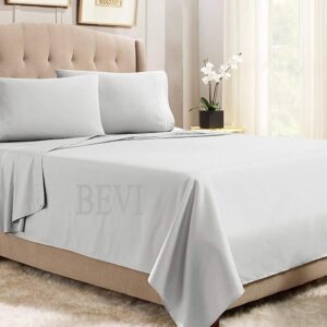 Solfru Double Bed Bedsheet, 2 Pillow Cover, Silver Grey