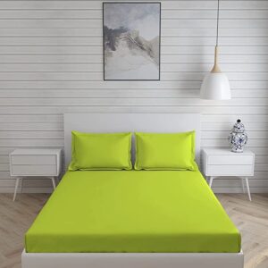 Solfru Double Bed  Bedsheet, 2 Pillow Covers, Neon