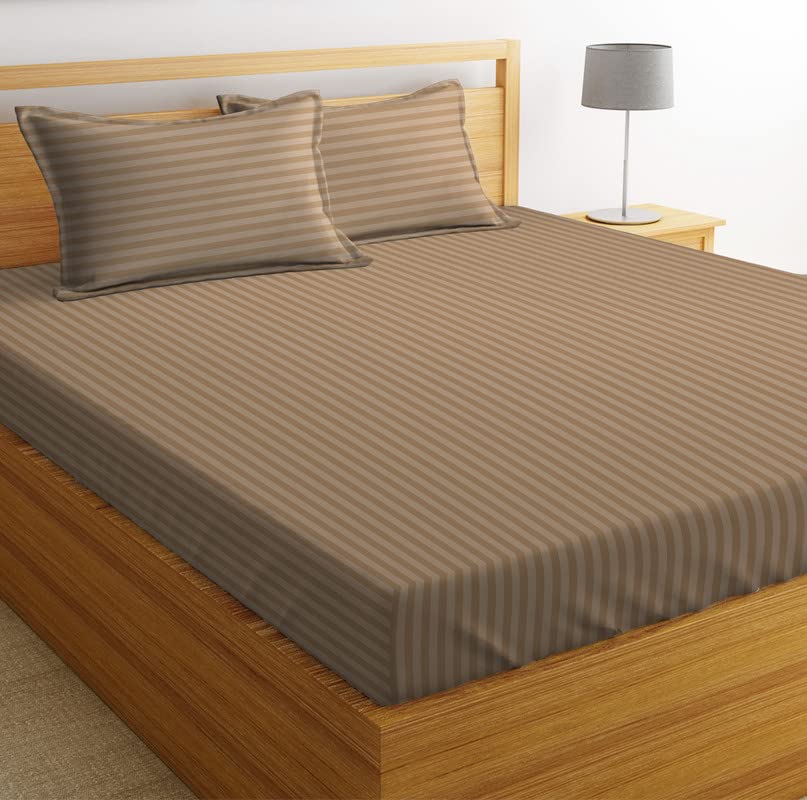 Solfru Bedsheet for Double Bed King Size with 2 Pillow Covers,Maroon