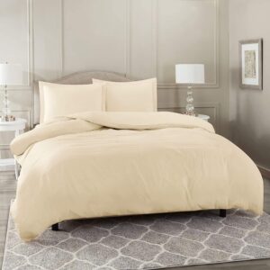 Solfru Double Bedsheet with 2 Pillow Covers, Beige