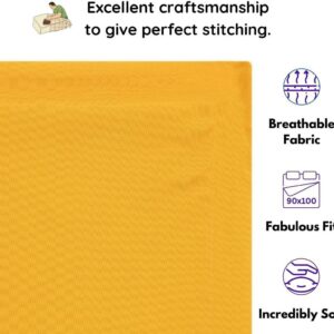 Solfru Double Bedsheet with 2 Pillow Covers, Yellow