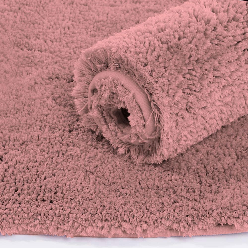 Solfru Bath Mat for Bathroom, Pink, Pack of 1 - Image 3