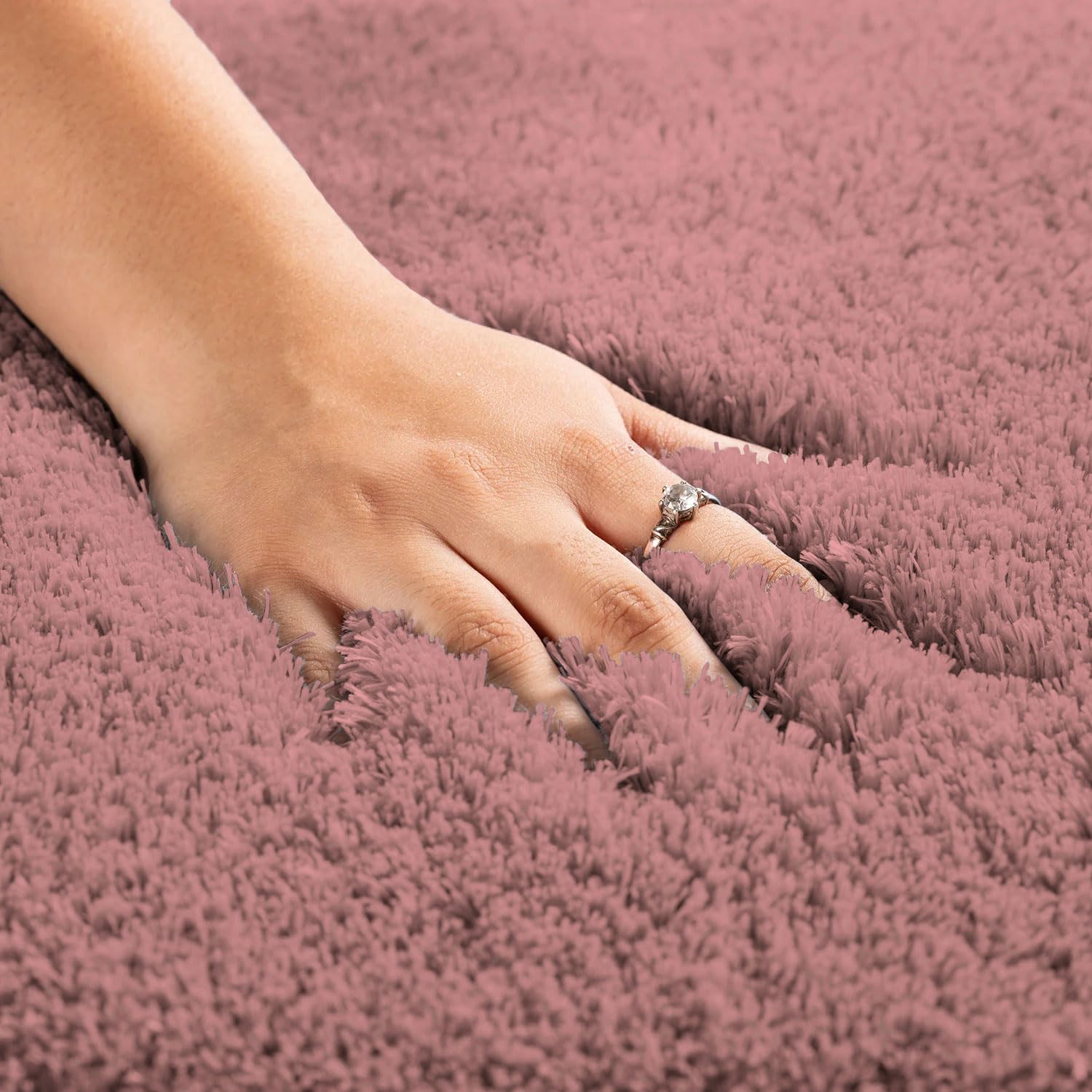 Solfru Bath Mat for Bathroom, Pink, Pack of 1 - Image 2
