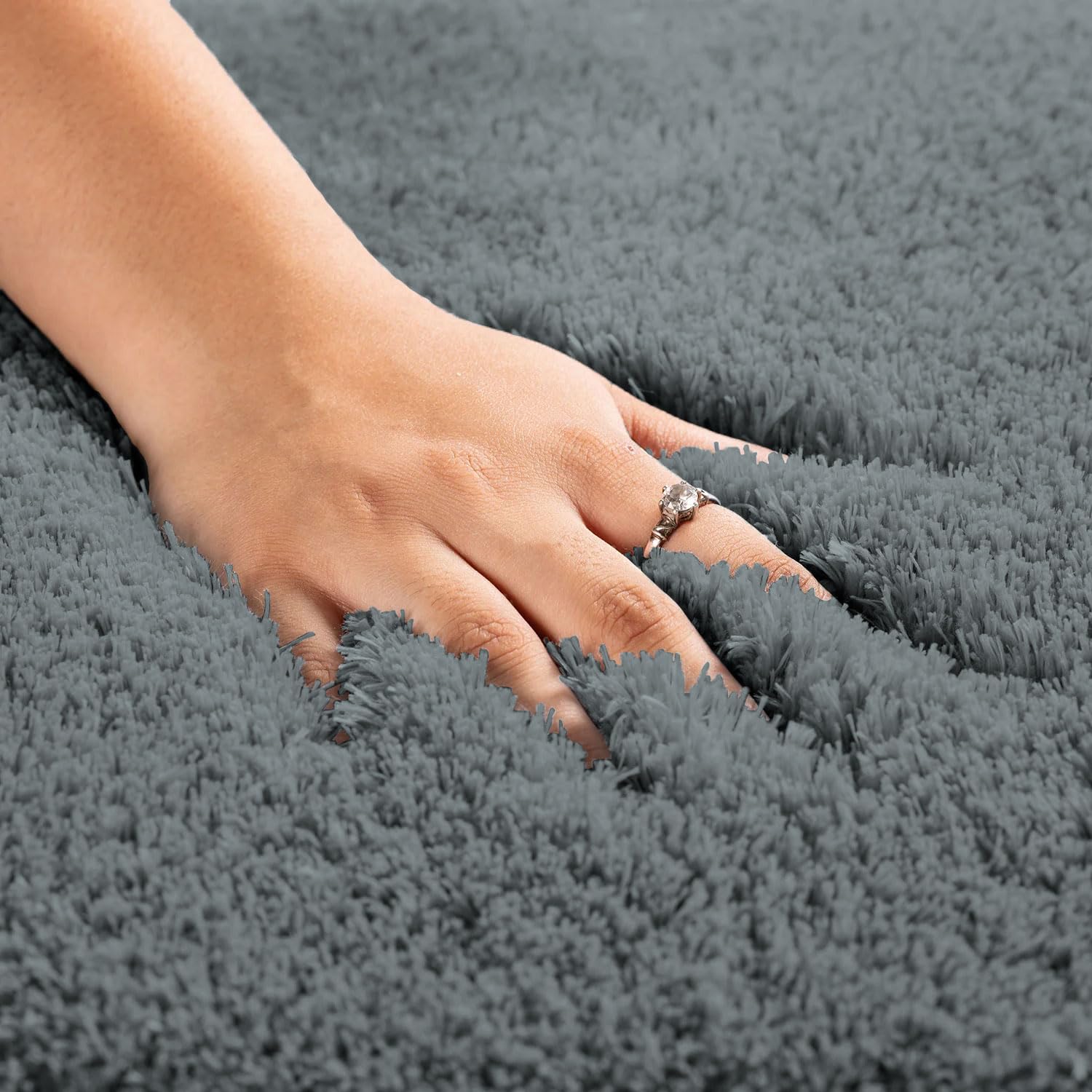 Solfru Bath Mat for Bathroom, Door, Grey,Pack of 1 - Image 3