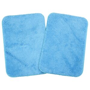 Solfru Microfiber Bath Mat Pack of 2, Blue
