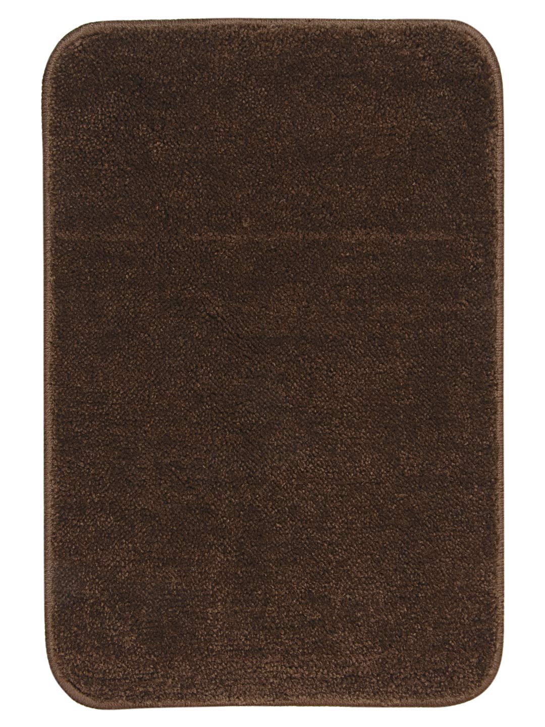 Solfru Solid Modern Rectangular Bathmat, Brown - Image 2