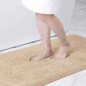 Solfru Microfiber Bath Mats for Bathroom, Beige