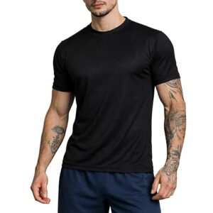 Black Mens Dry Fit Gym T Shirt