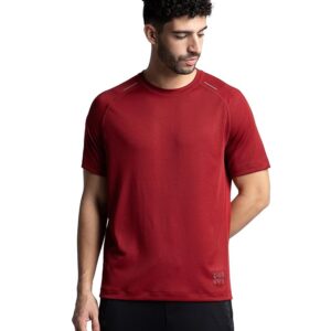 Jockey Maroon Round Neck Half Sleeve T-Shirt
