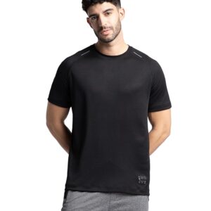 Jockey Black Round Neck Half Sleeve T-Shirt
