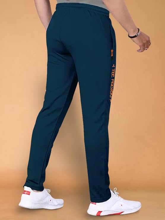 Classic Navy Men Soild Track Pant - Image 2