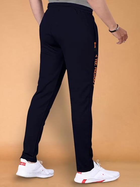 Classic Blue Men Soild Track Pant - Image 2