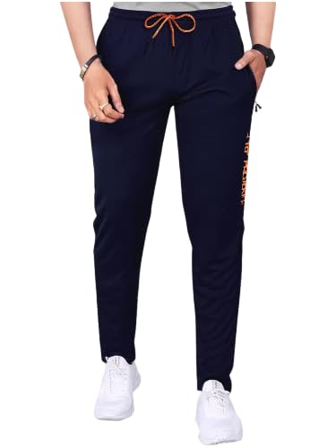 Classic Blue Men Soild Track Pant