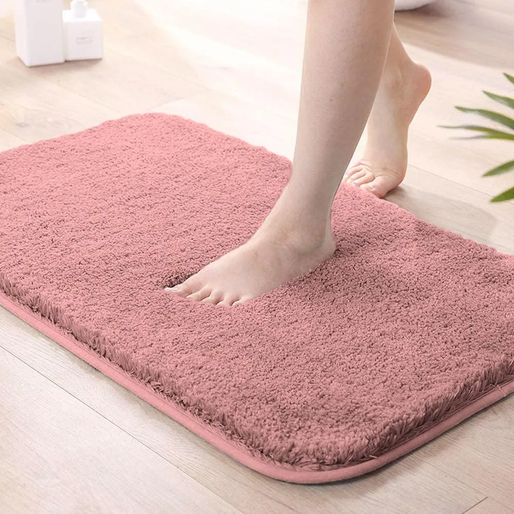 Seasons Bath Mat Super Soft Non Slip Vegas Mats for Bathroom, Door (40x60 cm, Pink)