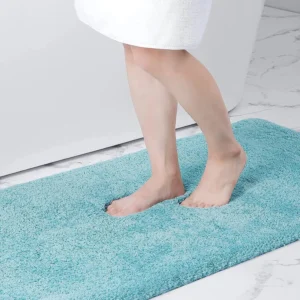 Solfru Microfiber Bath Mats for Bathroom, Sky Blue