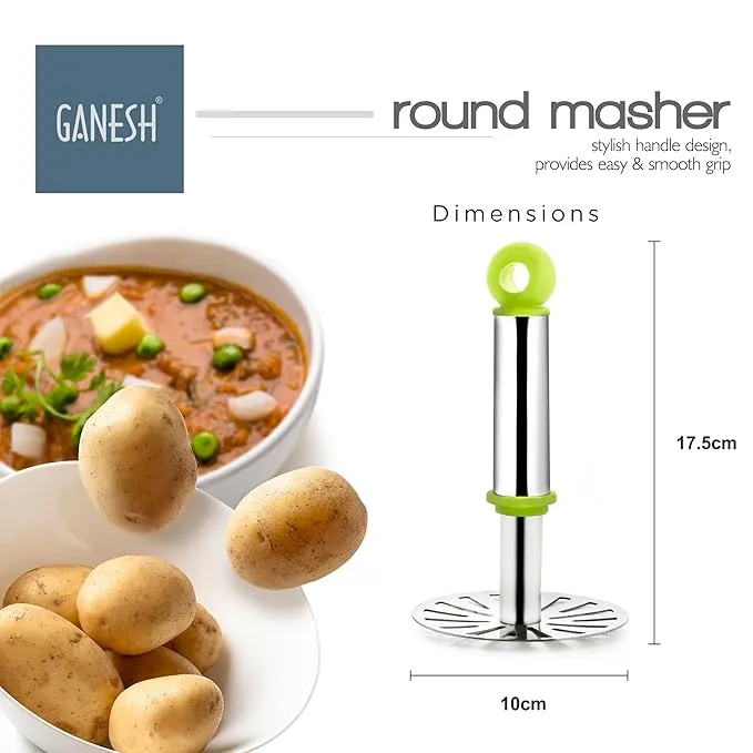Stainless Steel Potato Crusher Vegetable Smasher Pav Bhaji Masher - Image 2