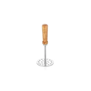 Stainless Steel Potato Masher with Wooden Handle