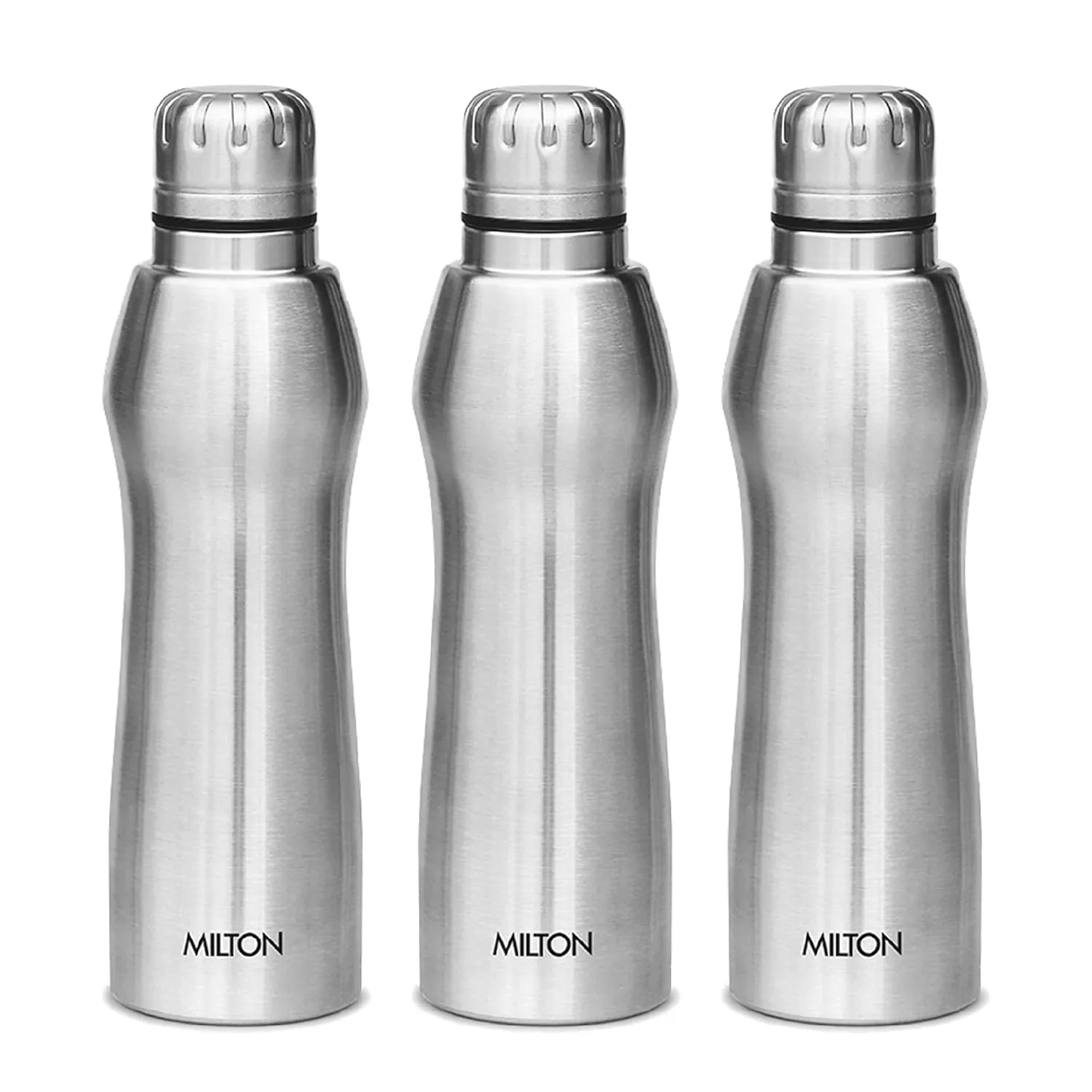 Milton Elate Stainless Steel 880 ML Bottle?(Pack of 3, Silver, Steel)