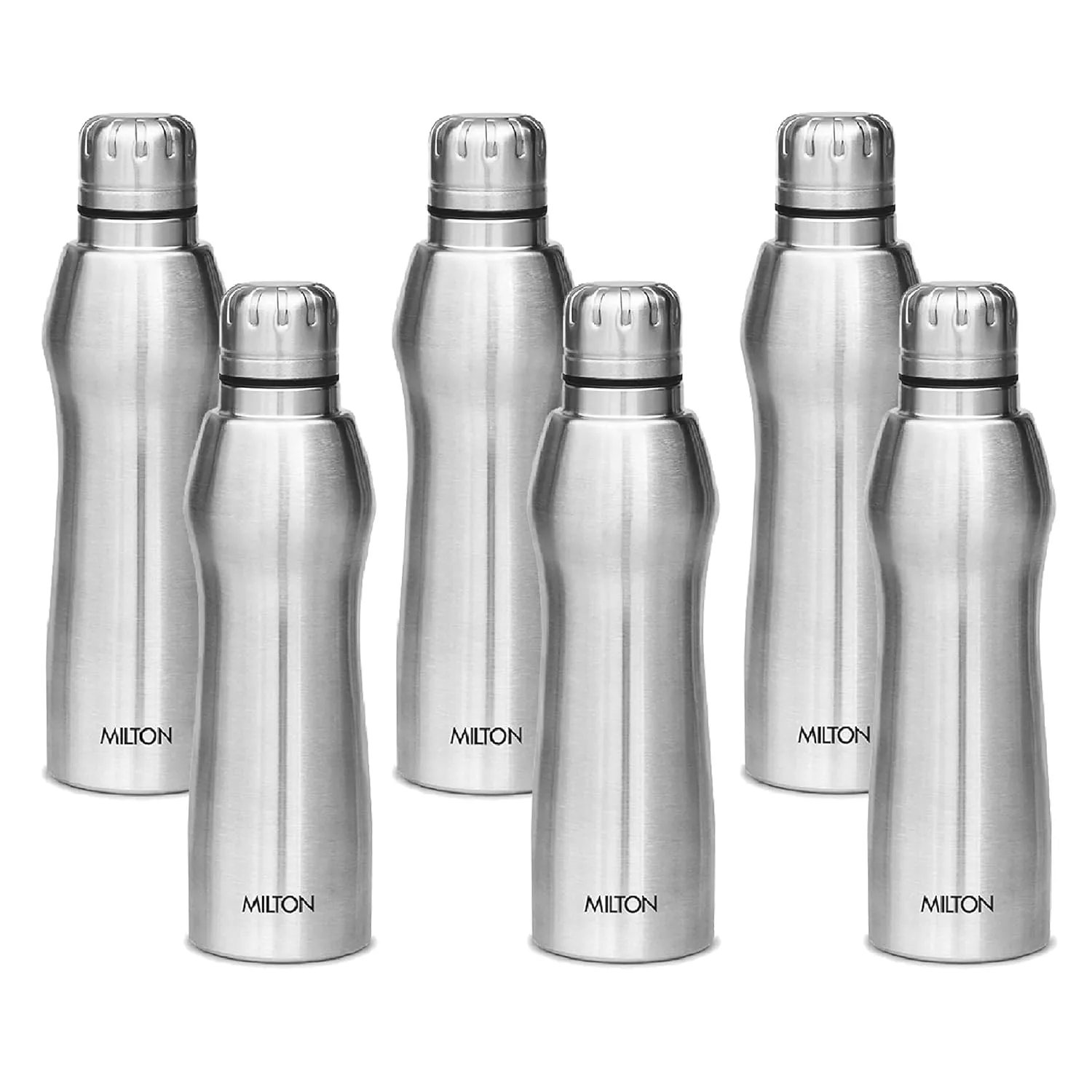 Milton Elate Stainless Steel 880 ML Water Bottle ?(Pack of 6)