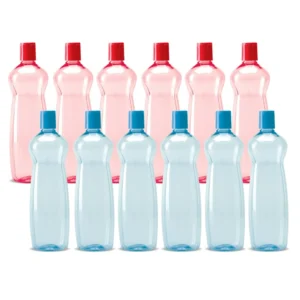 Milton Pacific 1 Litre Set of 12, Sky Blue and Red