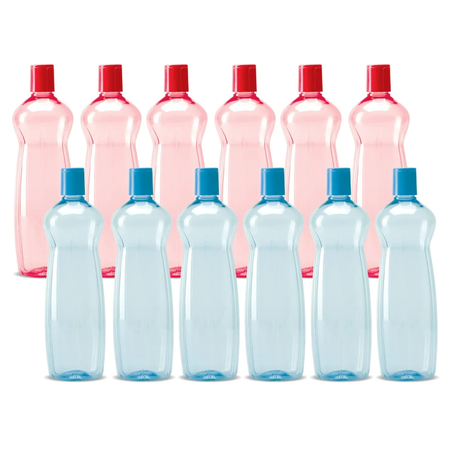 Milton Pacific 1 Litre Set of 12, Sky Blue and Red