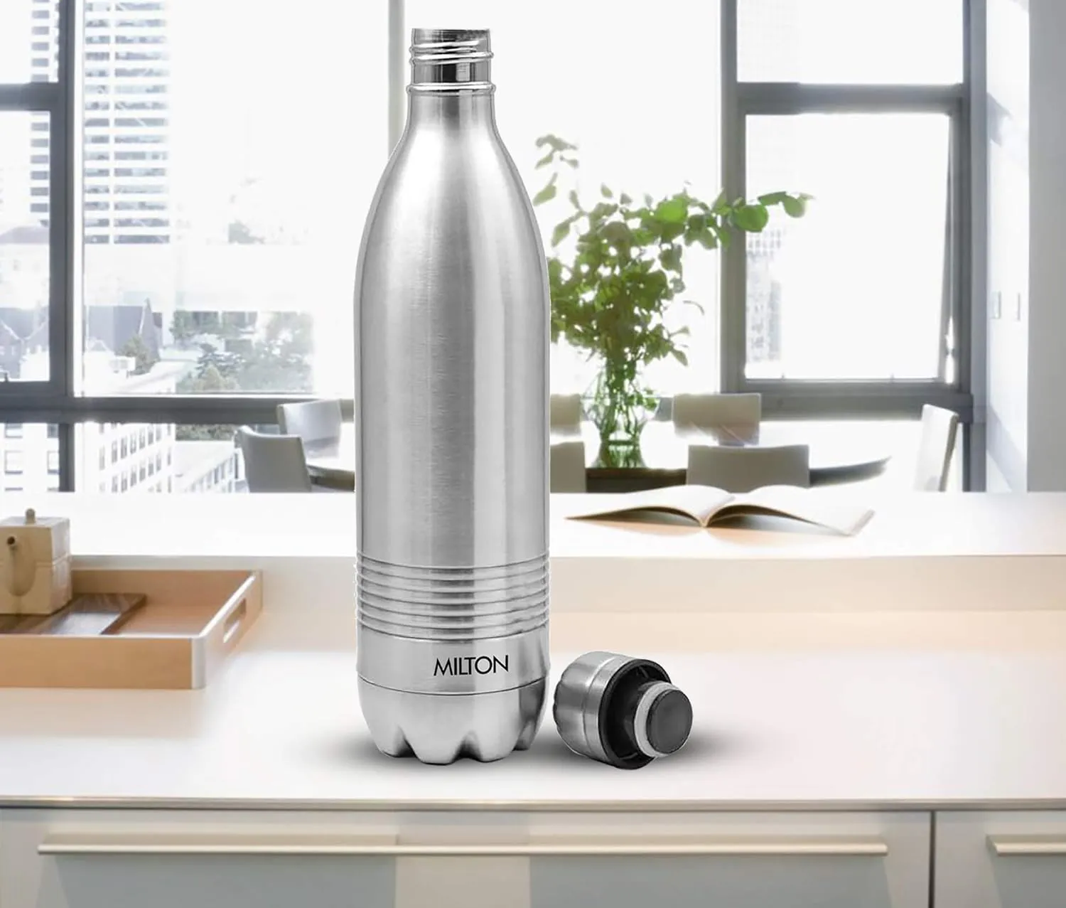 Milton Duo DLX 1000 ml Flask??(Pack of 1, Grey) - Image 3