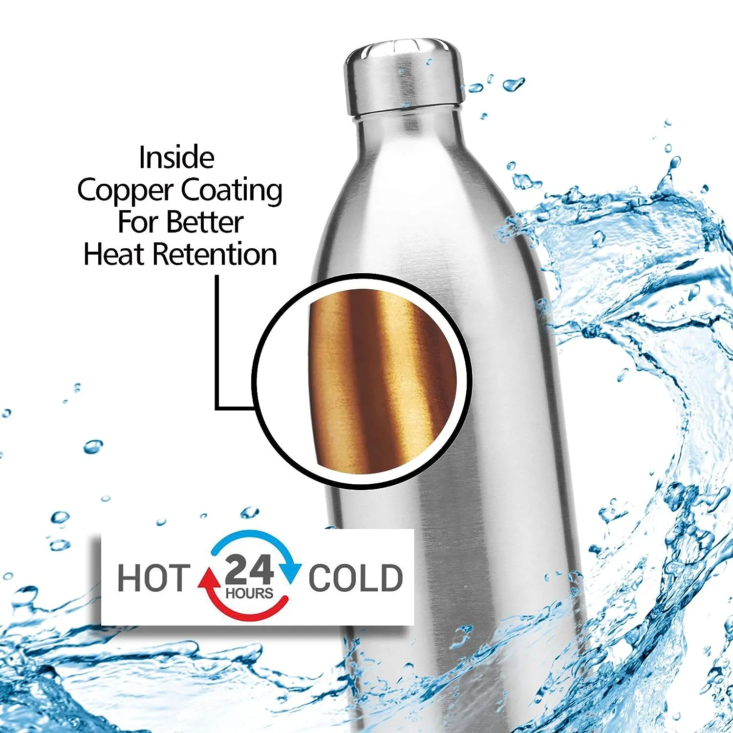 Milton DUO DLX 1800 ml Flask??(Pack of 1, Silver, Steel) - Image 3