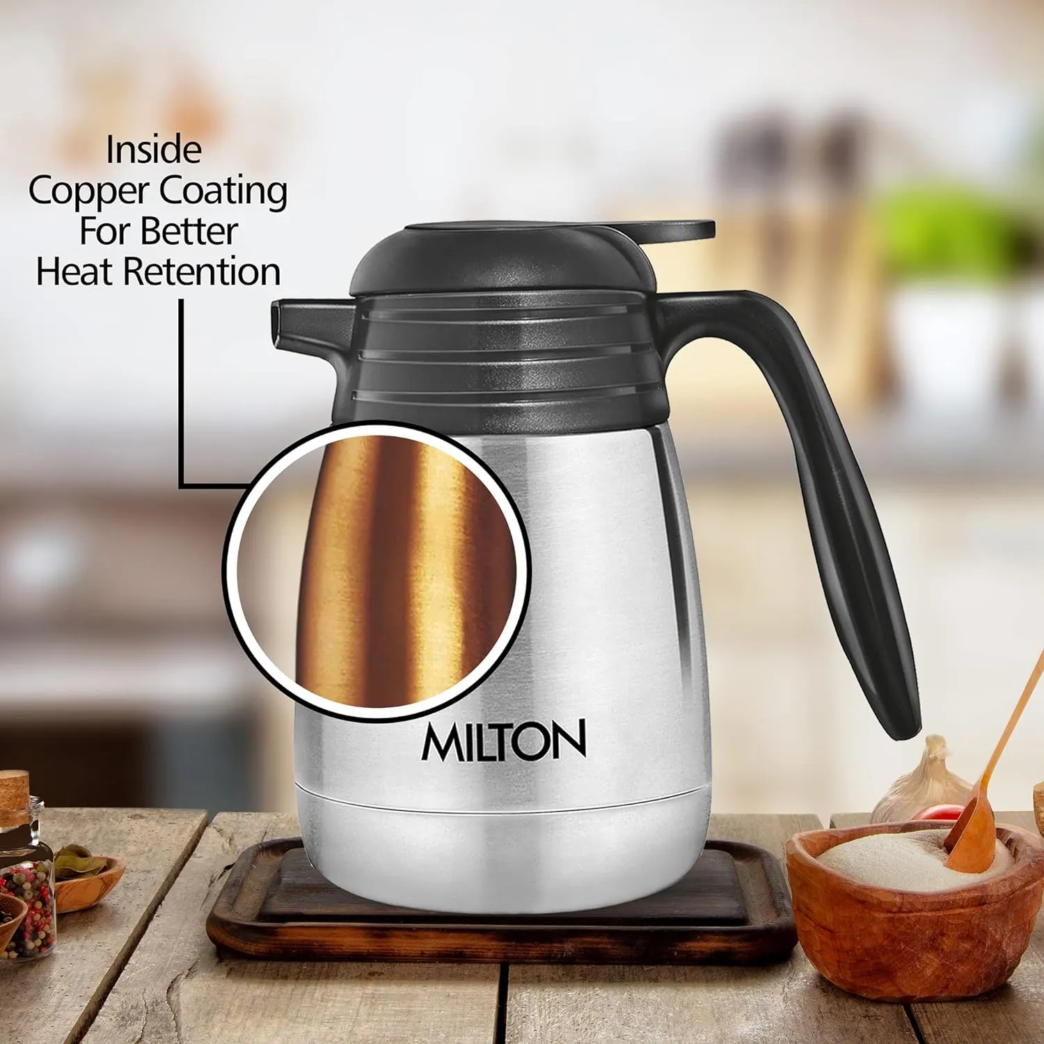 Milton Thermosteel Carafe 600 ml Flask (Pack of 1) - Image 3