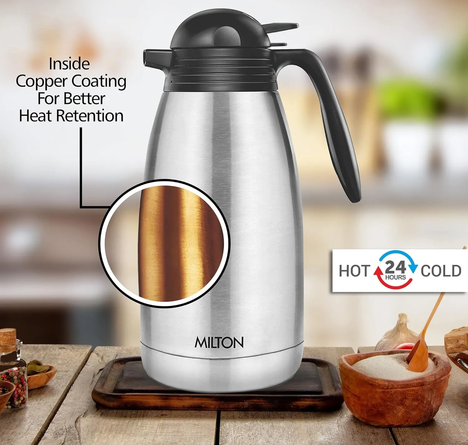 Milton Thermosteel Carafe 1500 ml Flask (Pack of 1)