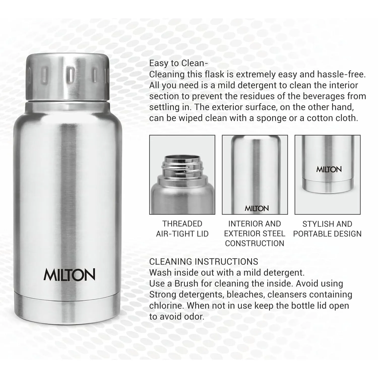 Milton Thermosteel Elfin 160 ml Bottle - Image 2