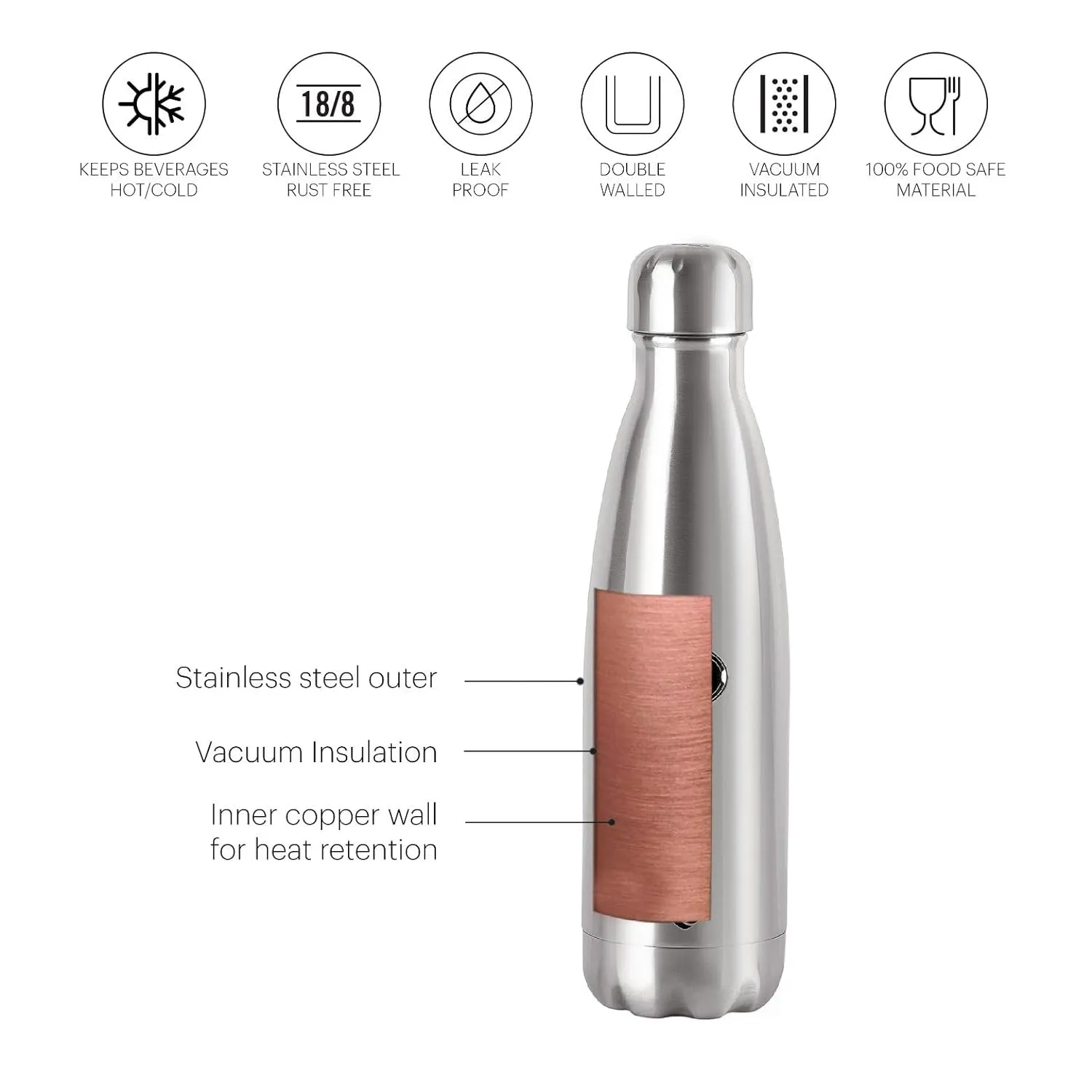 Cello Swift Stainless Steel Double Bottle - Image 3