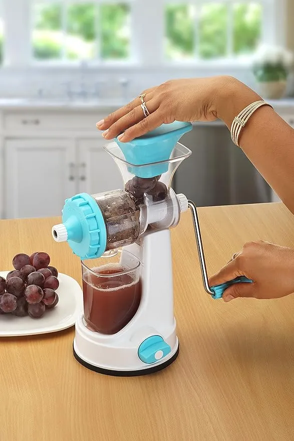 Fruit & Vegetable Steel Handle Juicer, Blue - Image 3