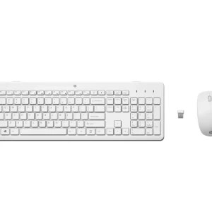 HP 230 Keyboard White Wireless Desktop Keyboard (White)