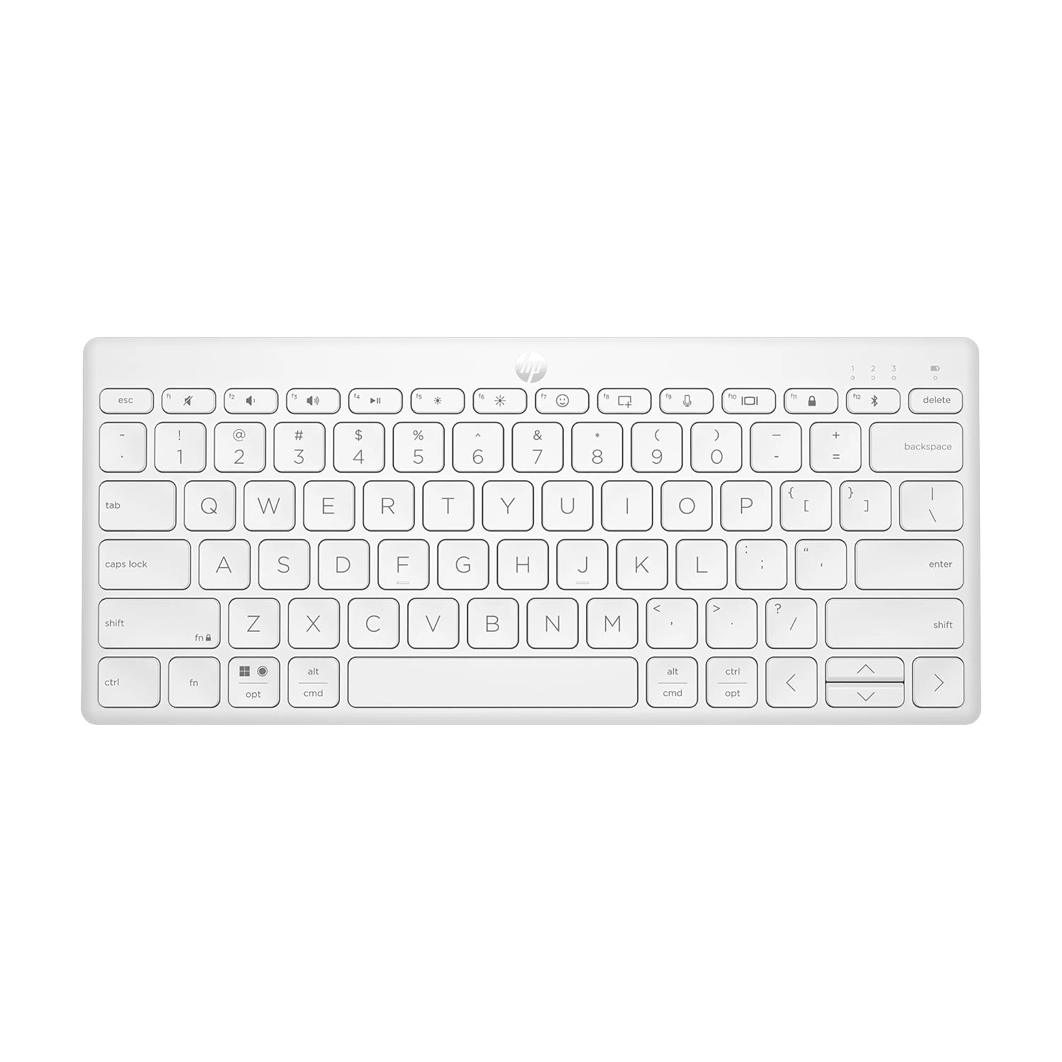 HP 350 Compact Multi-Device Bluetooth Laptop Keyboard (White)