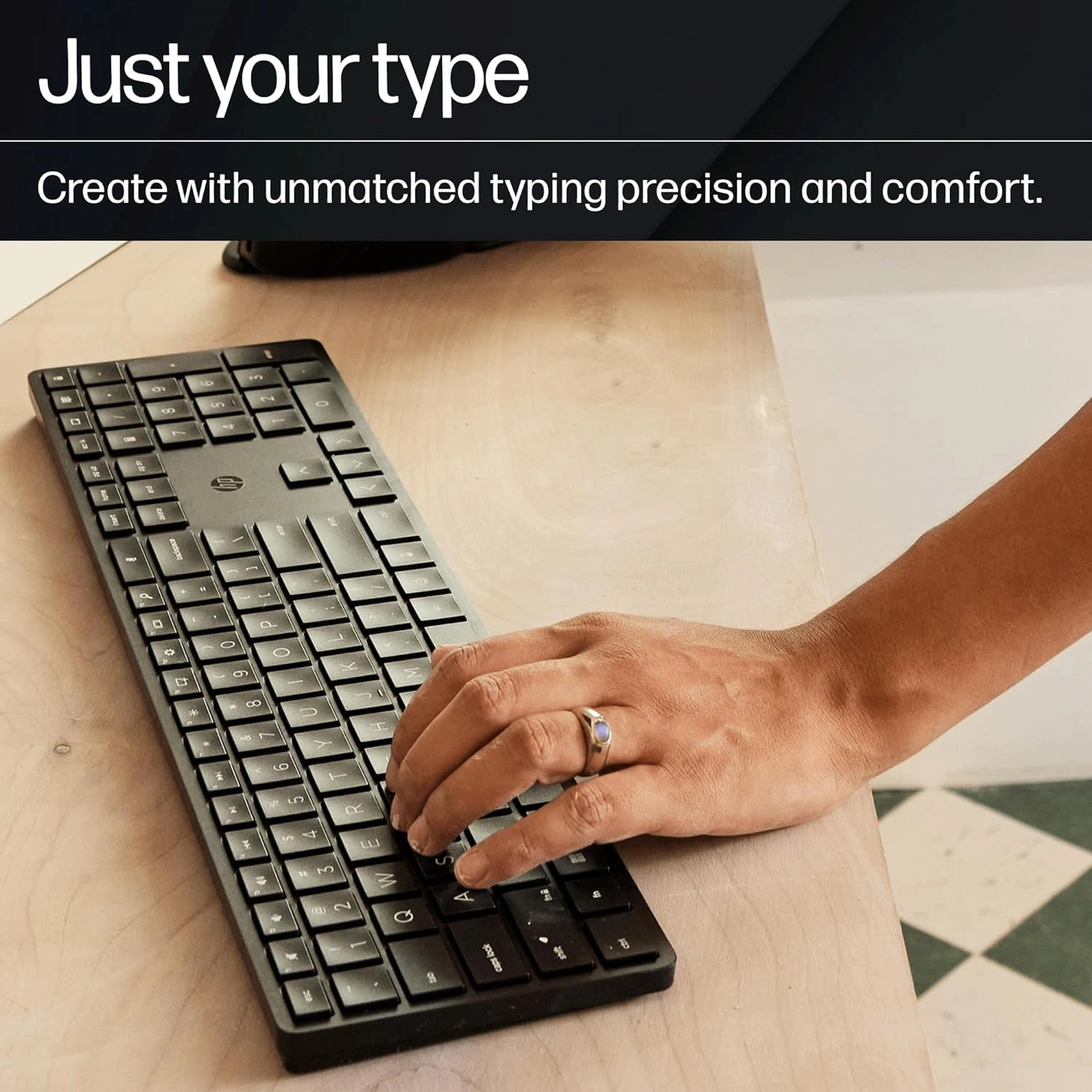 HP 450 Programmable Wireless Laptop Keyboard (Black) - Image 2