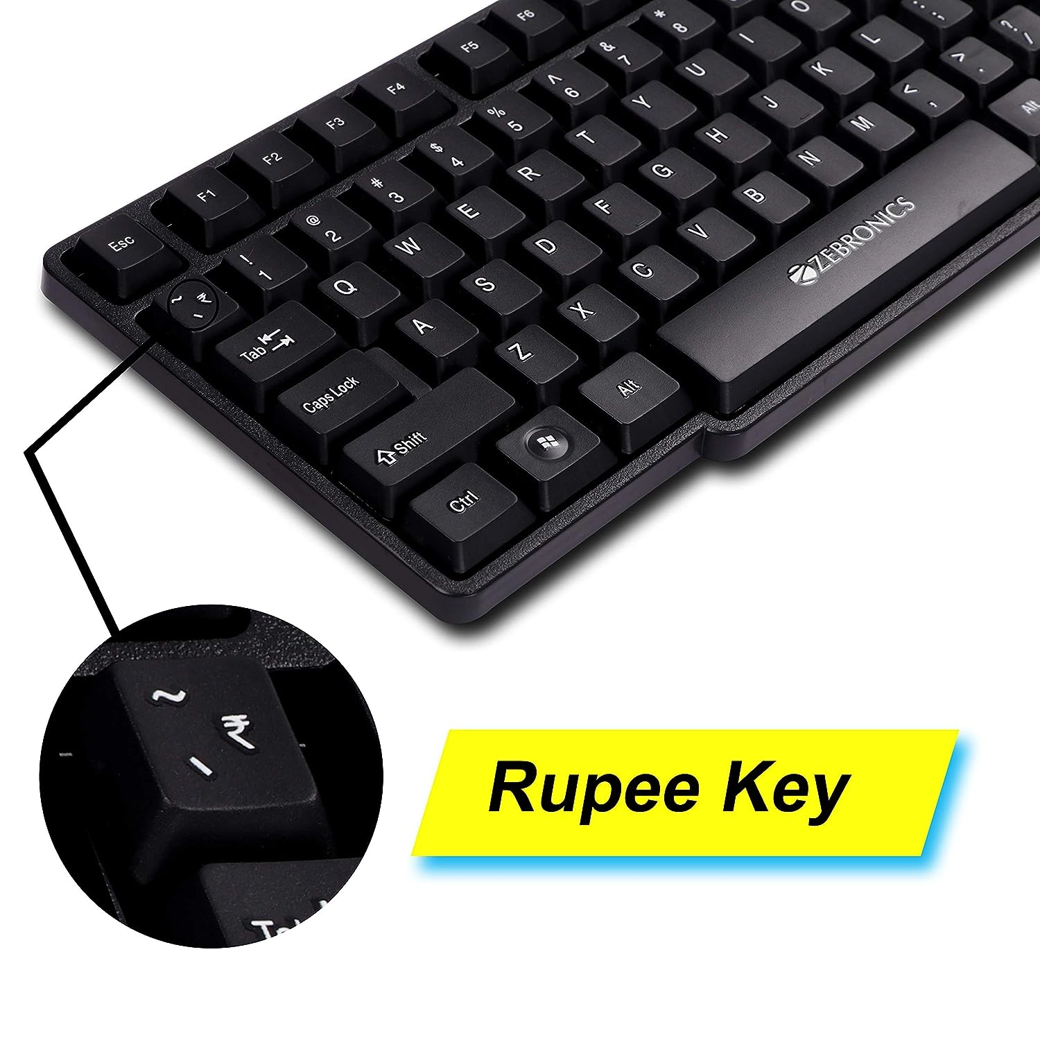 Zebronics Zeb-Judwaa 750 Combo Wired USB Desktop Keyboard(Black) - Image 2